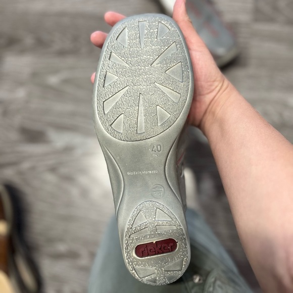 Rieker Anti-Stress Comfort Loafers, Size 9.5US women’s/ premium Gray Leather - Picture 3 of 6